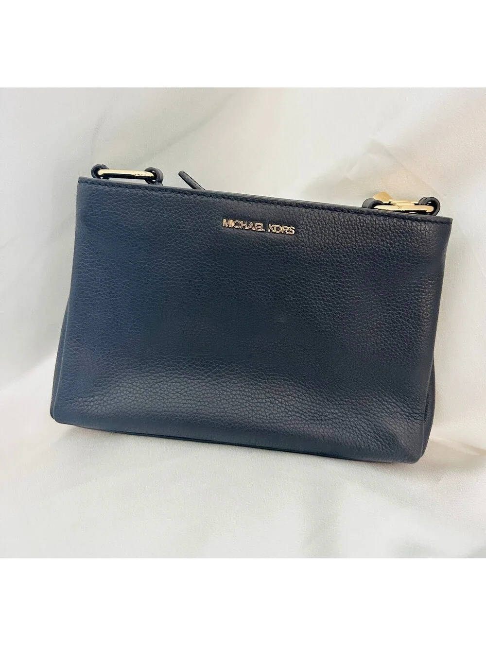 Michael Kors Trisha Medium Pebbled Leather Crossbody Bag